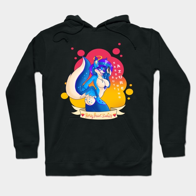 Azure Sassy Wing Butt Hoodie by HoneyHeartStudios